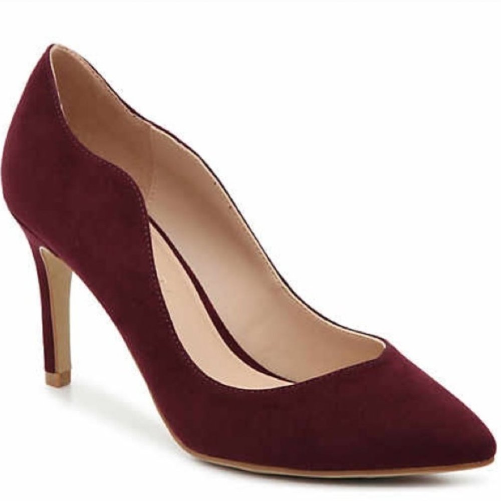 Kelly and Katie Davonna Burgundy Suede Heels